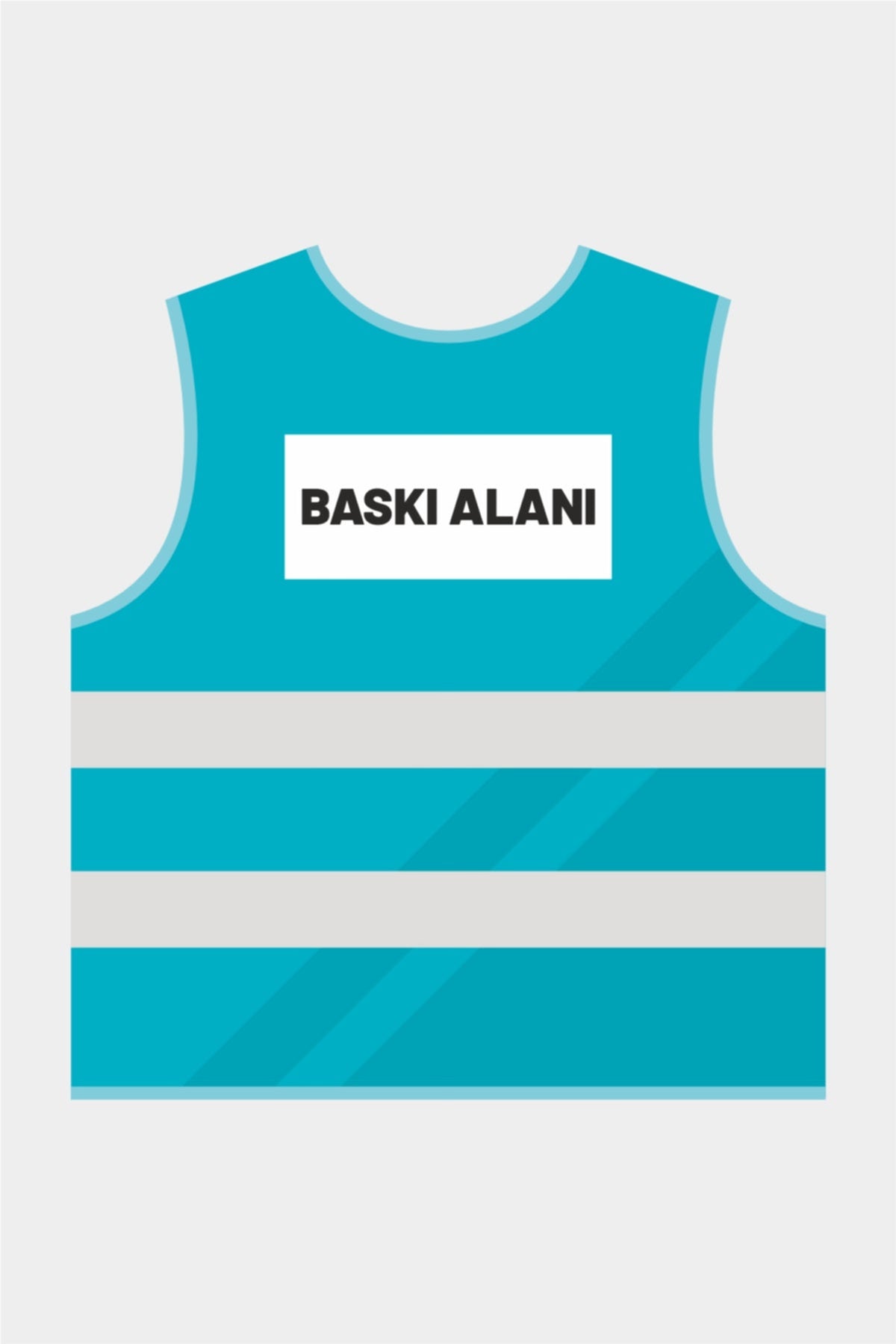 Mavi Uyarı Yeleği yakın çekim