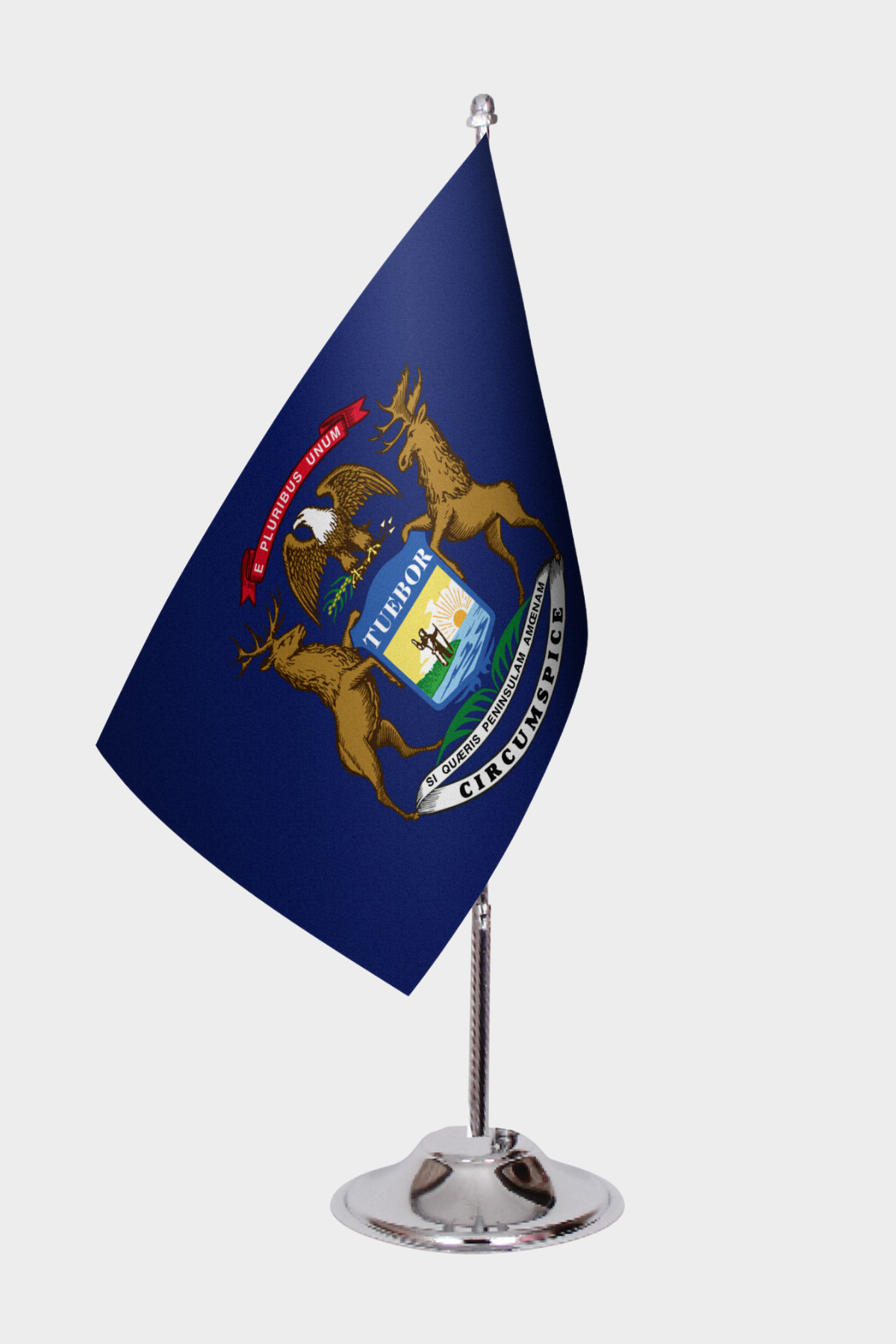 Michigan Eyalet Masa Bayrağı yakın çekim