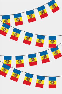 Moldova Dikdörtgen Süsleme Bayrak