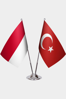 Monako ve Türkiye İkili Masa Bayrağı Seti