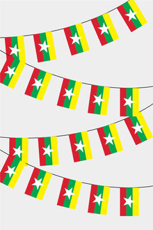 Myanmar Dikdörtgen Süsleme Bayrak