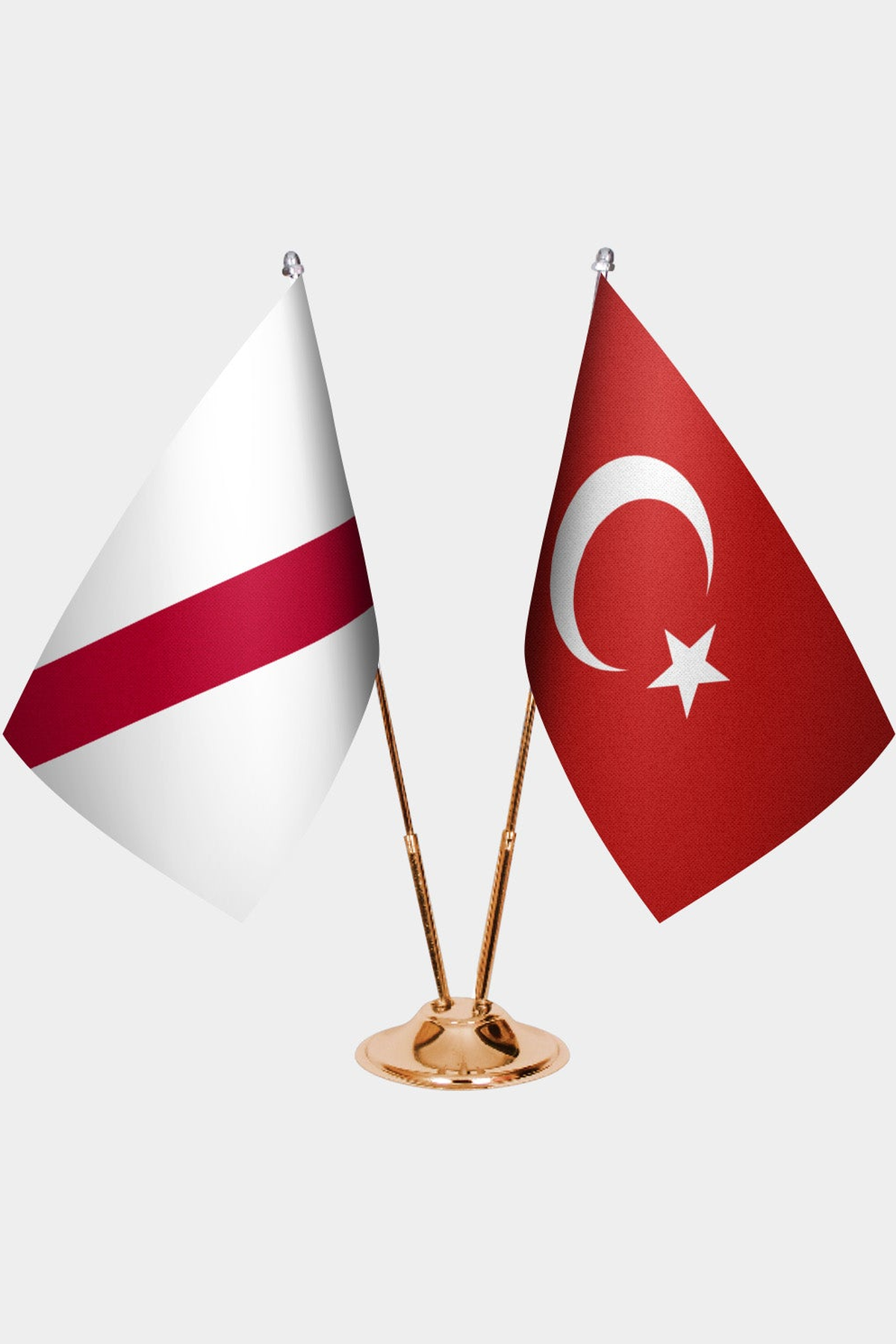 Namibya ve Türkiye İkili Masa Bayrağı Seti kurulum görünümü