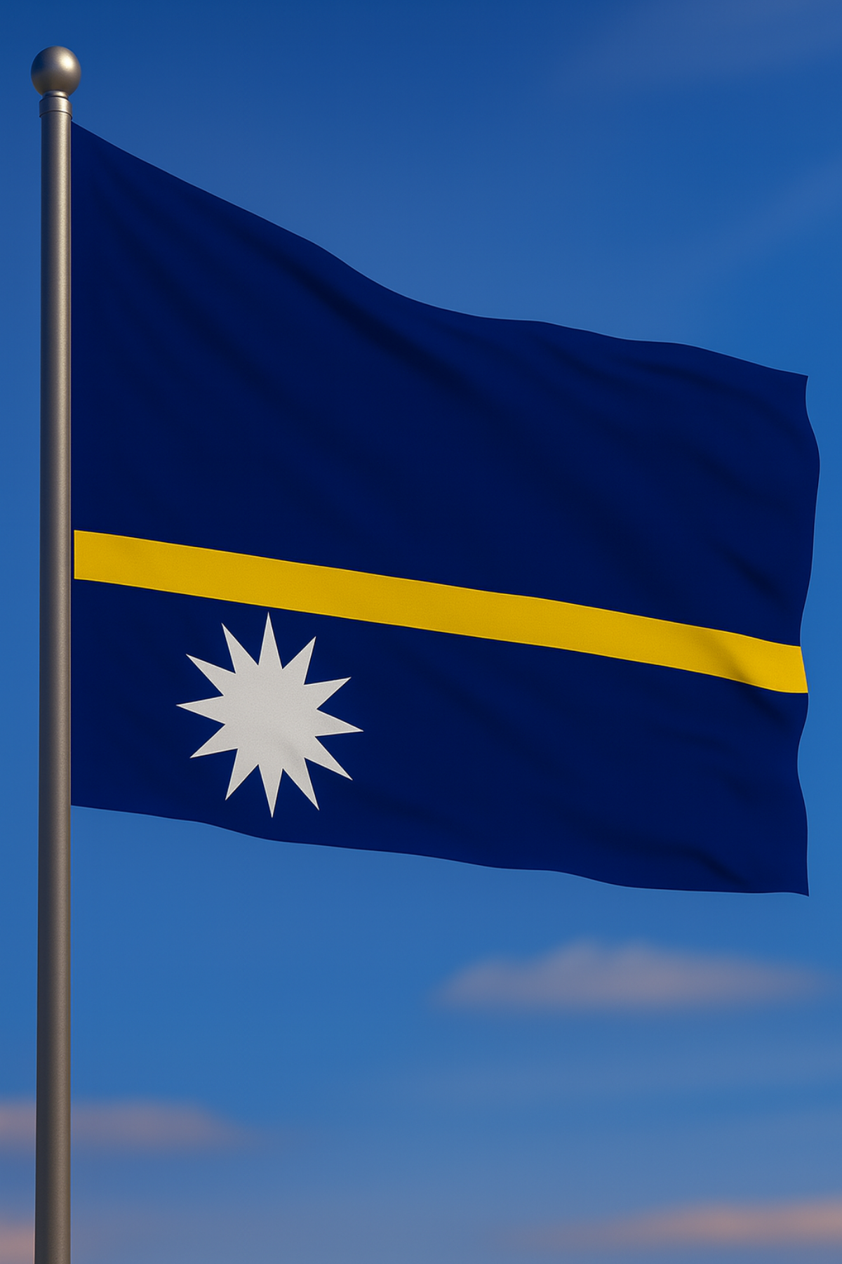 Nauru Bayrağı detay görünümü