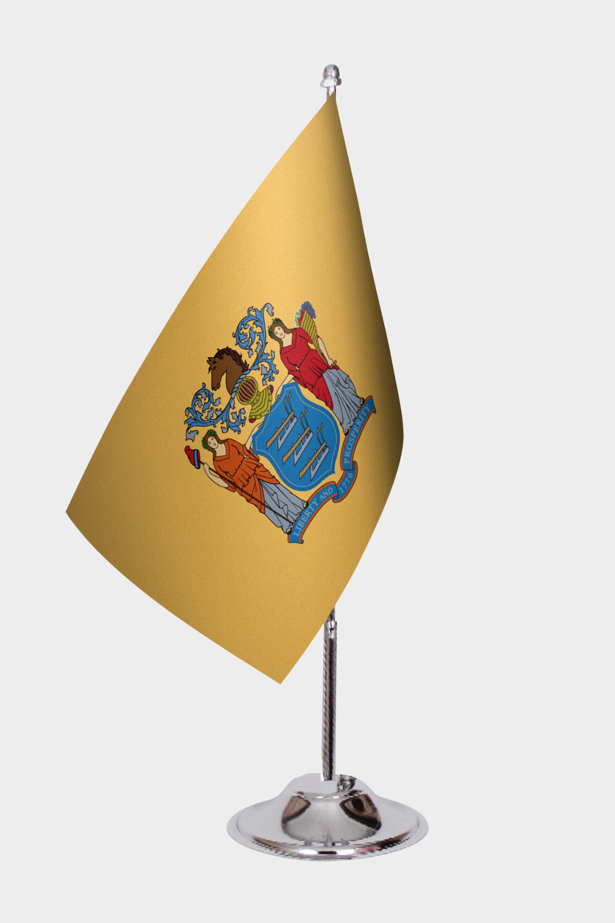 New Jersey Eyalet Masa Bayrağı yakın çekim