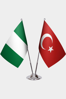 Nijerya ve Türkiye İkili Masa Bayrağı Seti
