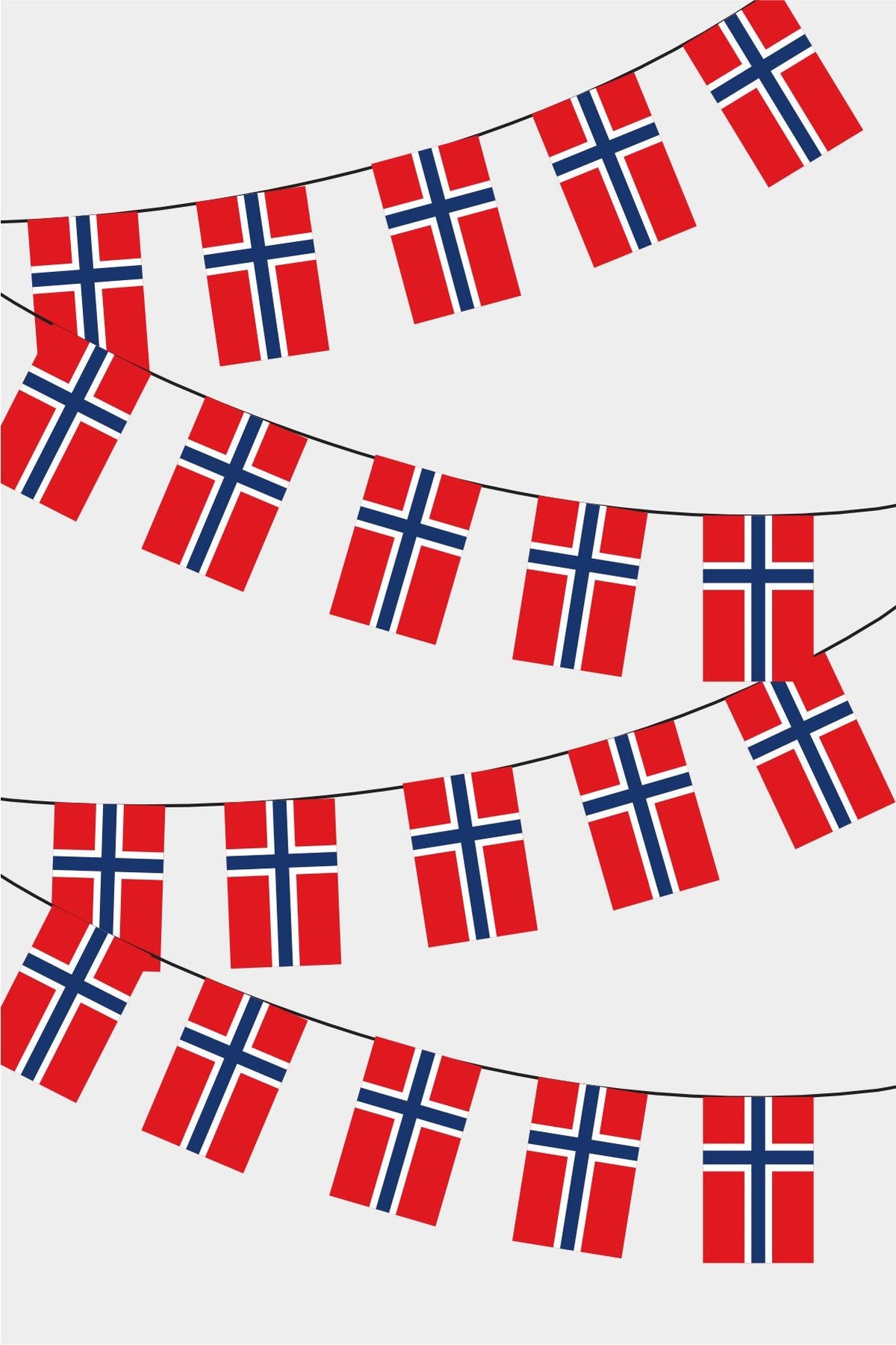 Norveç Dikdörtgen Süsleme Bayrak