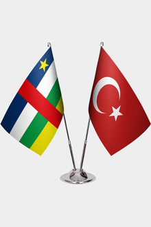 Orta Afrika Cumhuriyeti ve Türkiye İkili Masa Bayrağı Seti