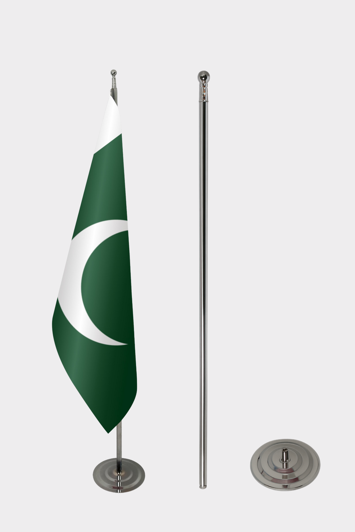 Pakistan Makam Bayrağı Seti yakın çekim