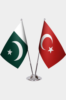 Pakistan ve Türkiye İkili Masa Bayrağı Seti