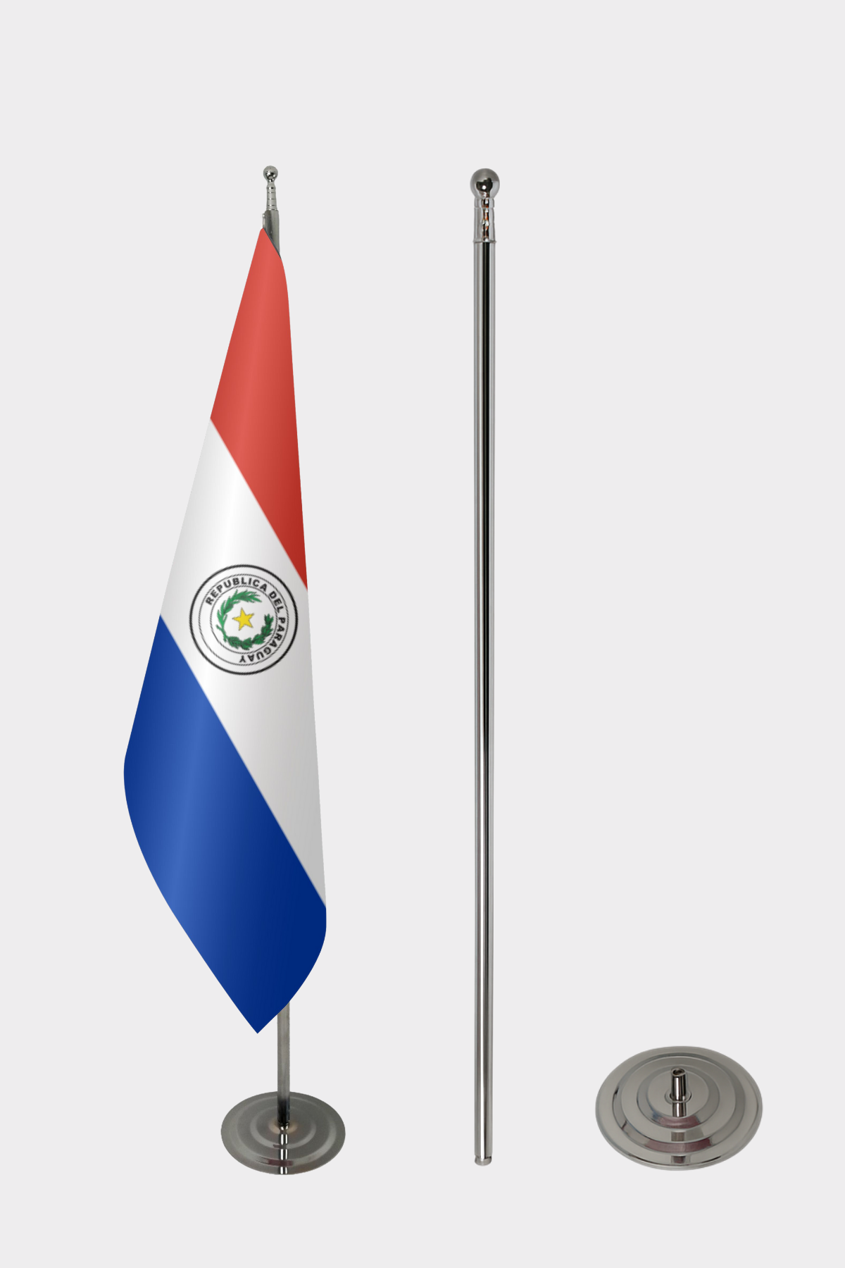 Paraguay Makam Bayrağı Seti yakın çekim