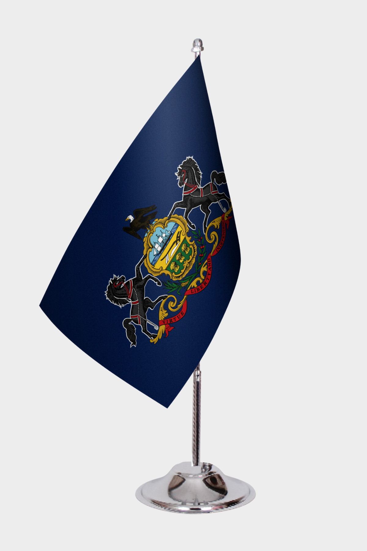 Pennsylvania Eyalet Masa Bayrağı yakın çekim