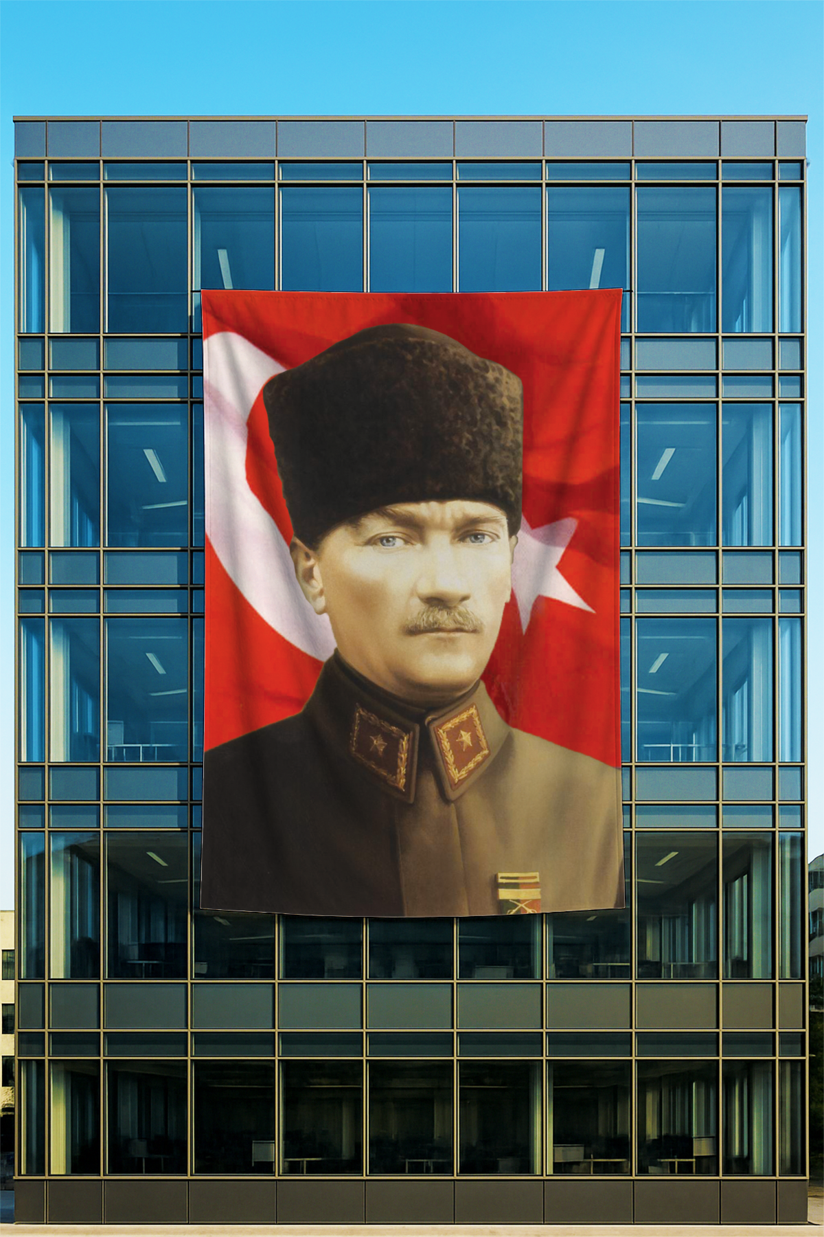 Rachel Kumaş Üzerine Atatürk Posteri 11