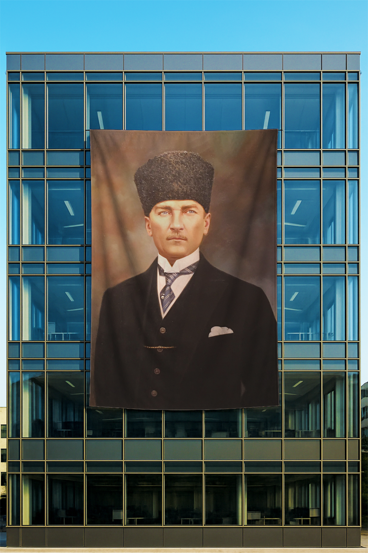 Rachel Kumaş Üzerine Atatürk Posteri 13
