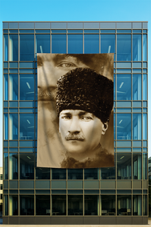 Kalpaklı Atatürk Posteri Sepya Portre