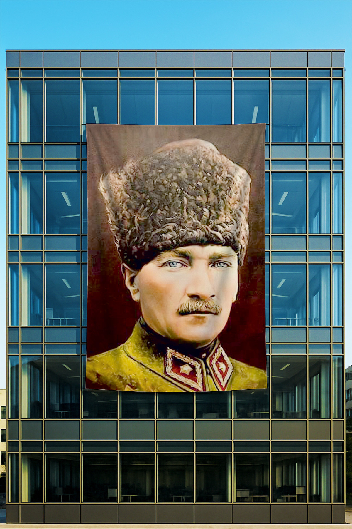 Rachel Kumaş Üzerine Atatürk Posteri 22