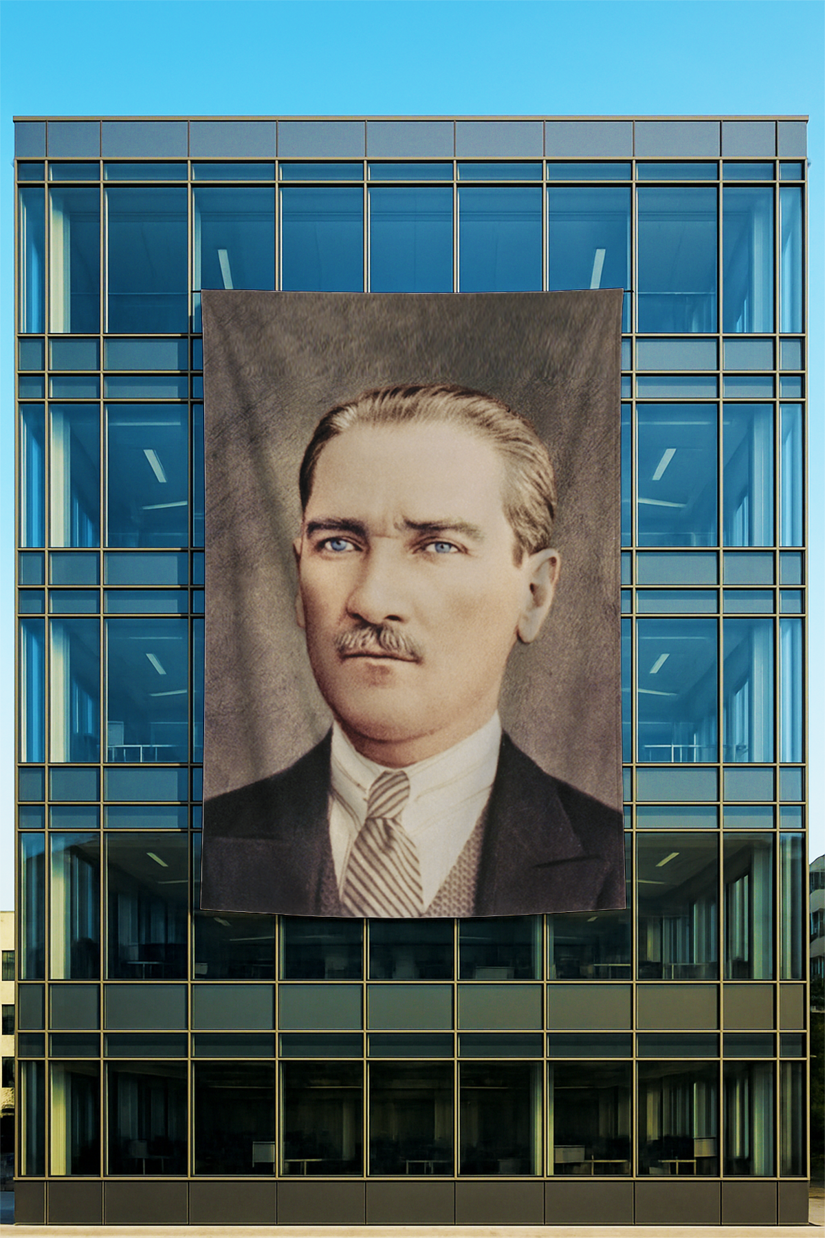 Rachel Kumaş Üzerine Atatürk Posteri 23
