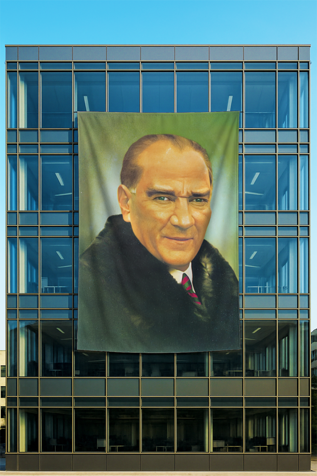 Rachel Kumaş Üzerine Atatürk Posteri 38