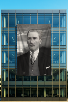 Atatürk Portresi Posteri Siyah Beyaz Klasik