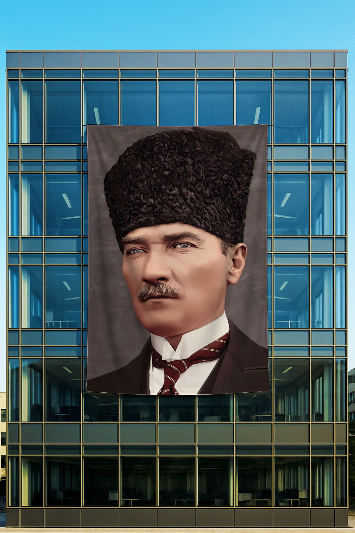 Rachel Kumaş Üzerine Atatürk Posteri 47