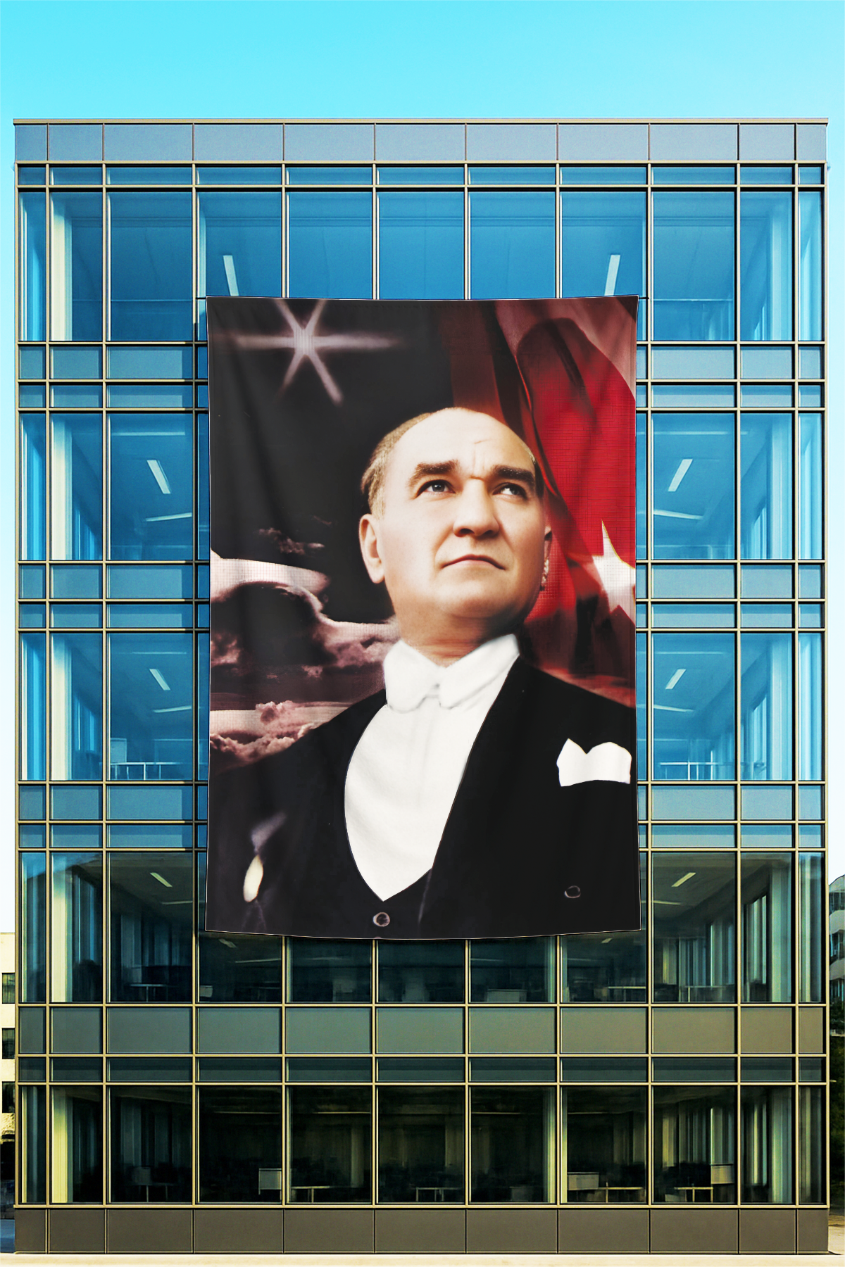 Rachel Kumaş Üzerine Atatürk Posteri 6