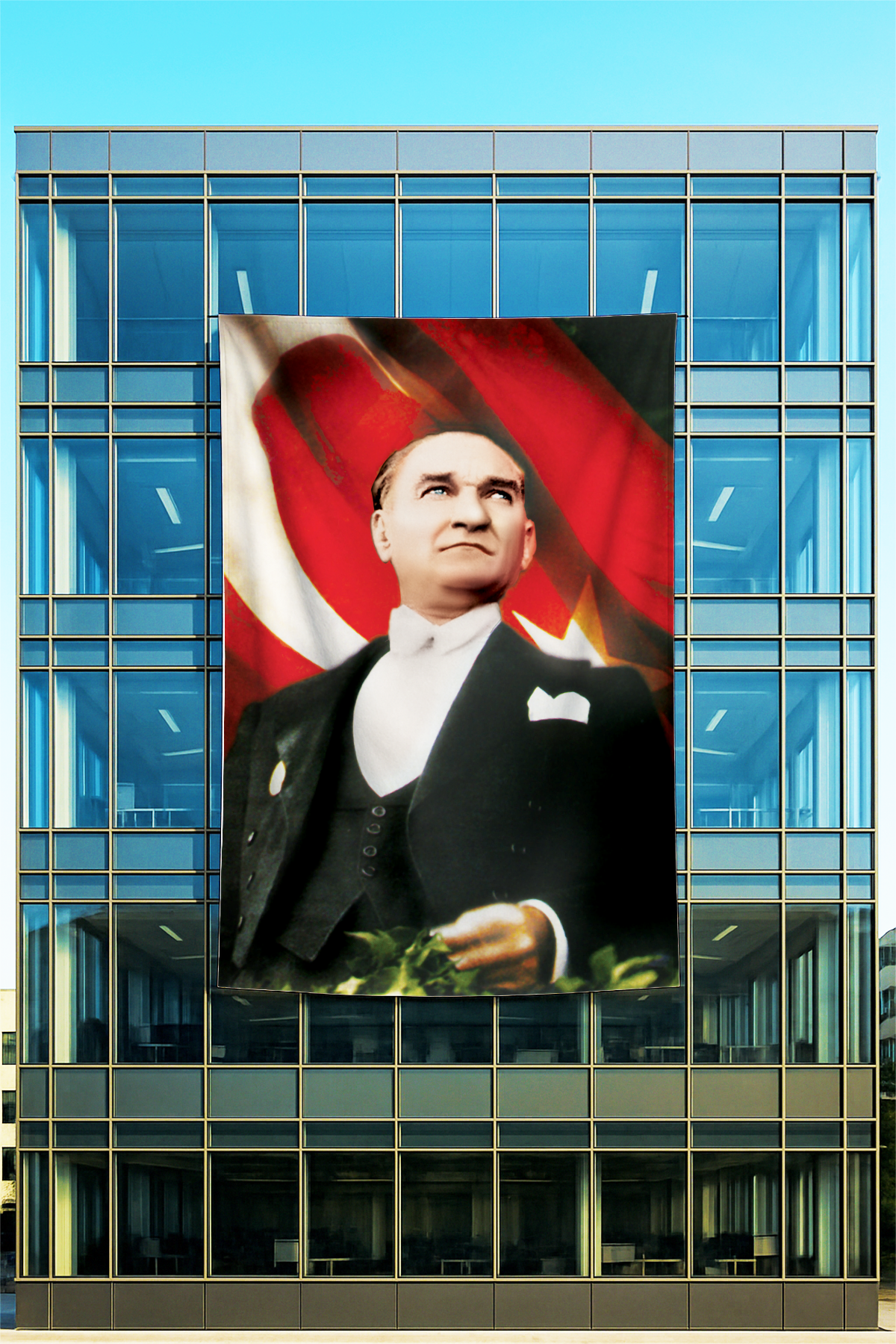 Rachel Kumaş Üzerine Atatürk Posteri 7