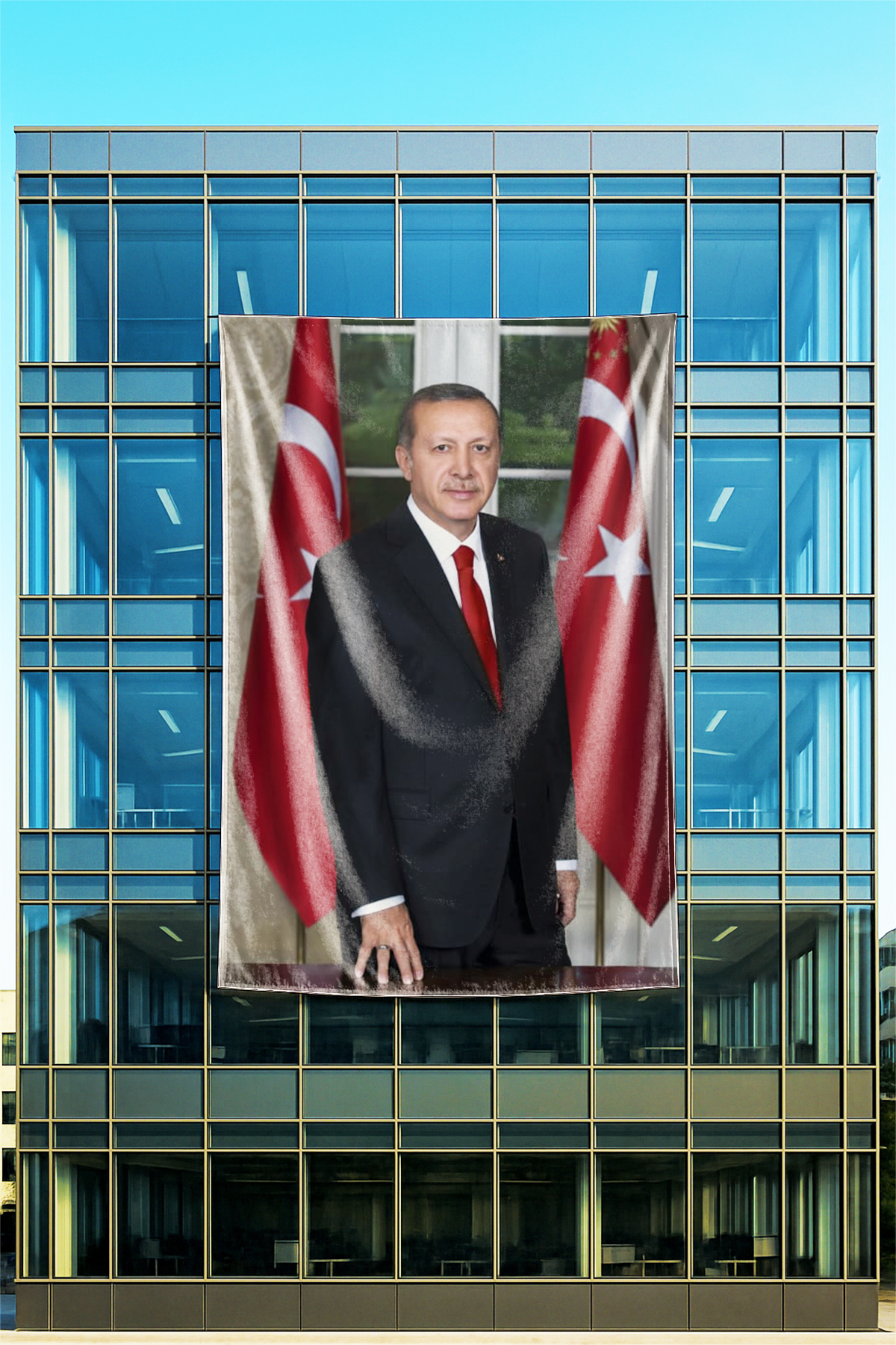 Rachel Kumaş Üzerine Recep Tayyip Erdoğan Posteri 5