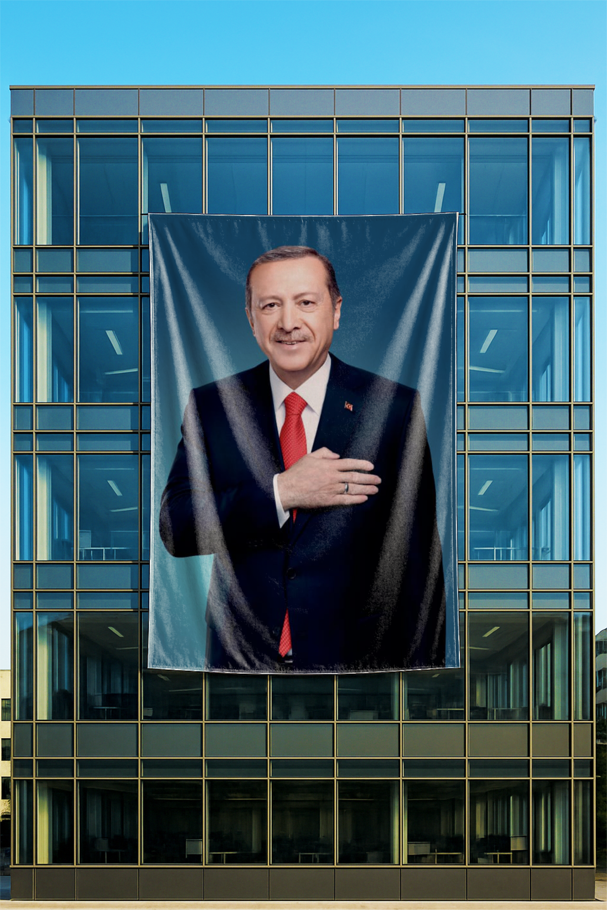 Rachel Kumaş Üzerine Recep Tayyip Erdoğan Posteri 6