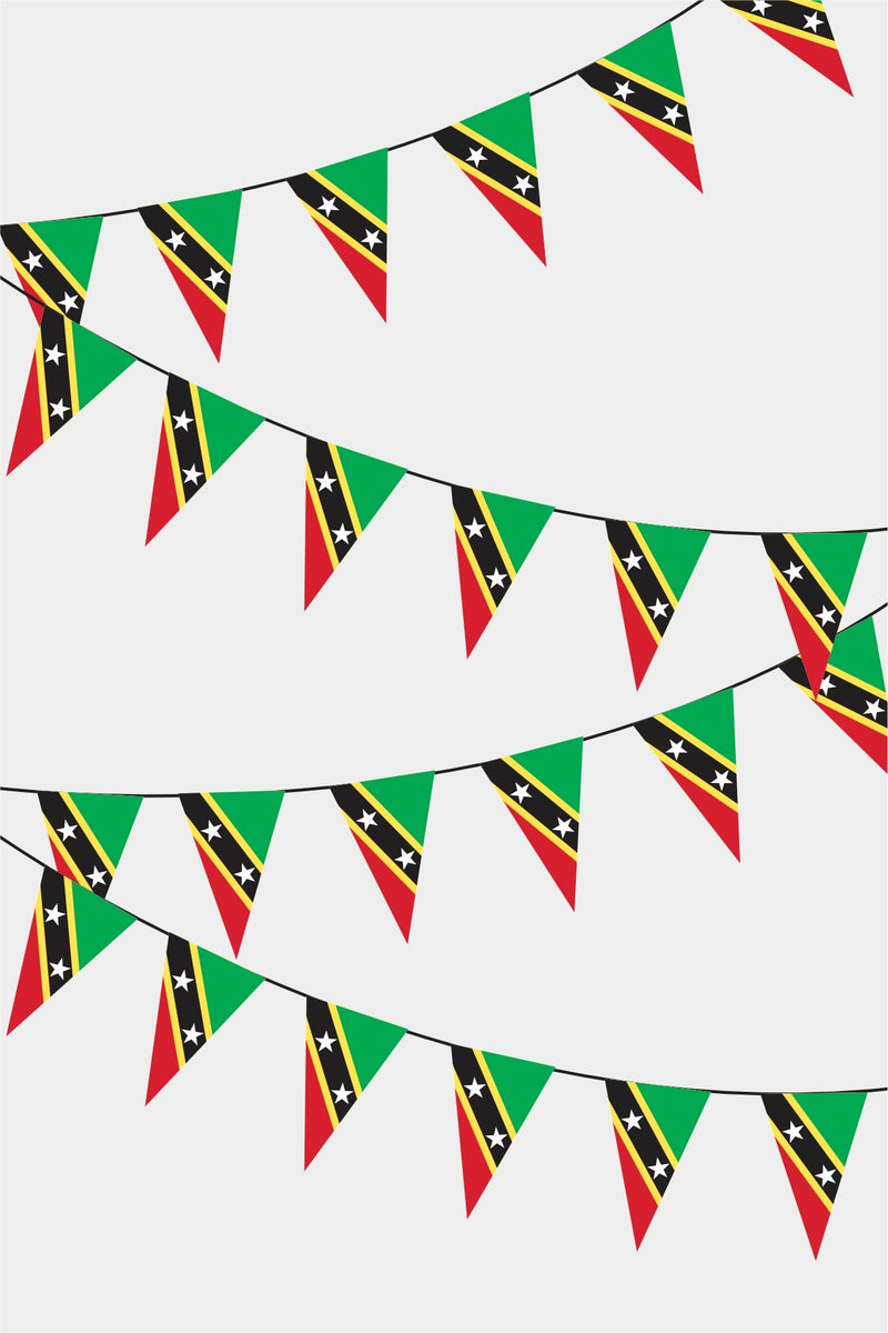 Saint Kitts ve Nevis Üçgen Süsleme Bayrak
