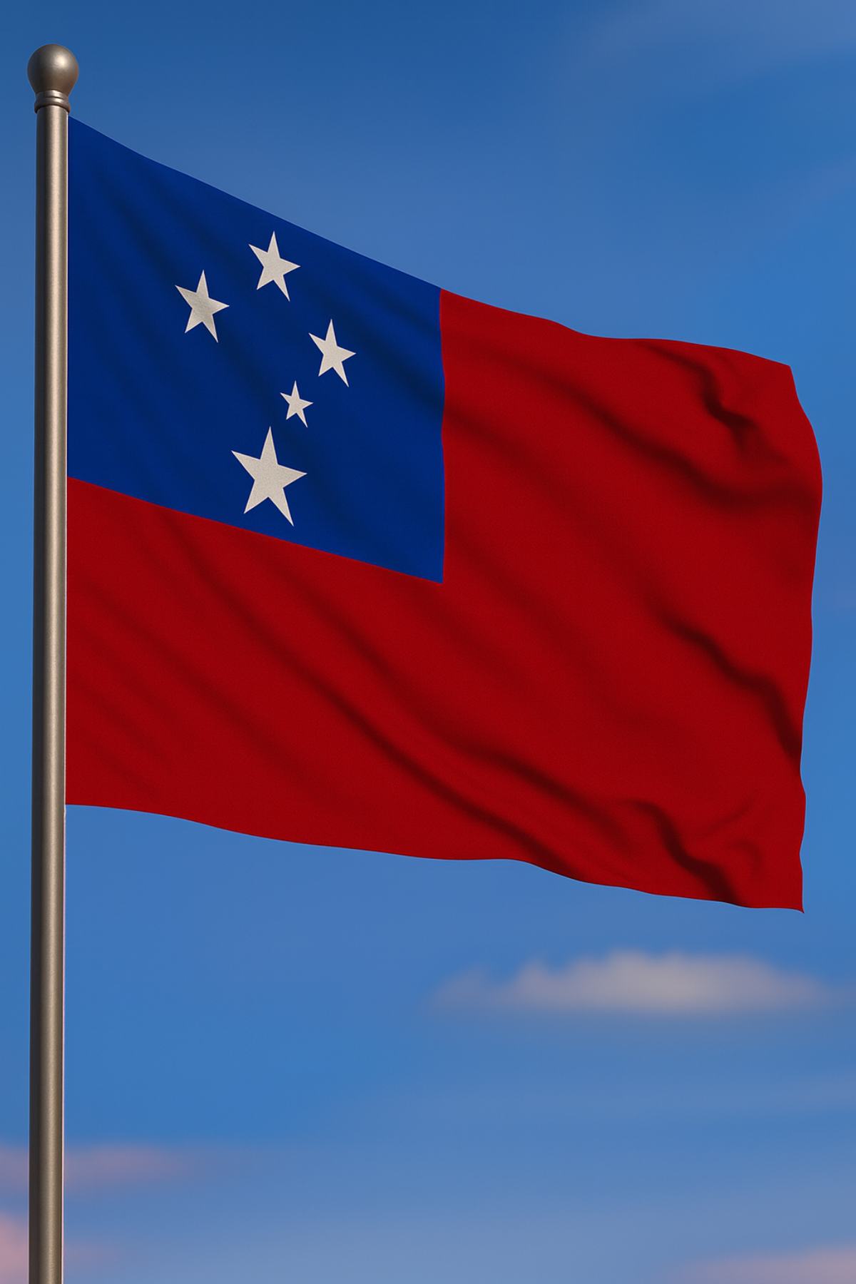 Samoa Bayrağı yakın çekim