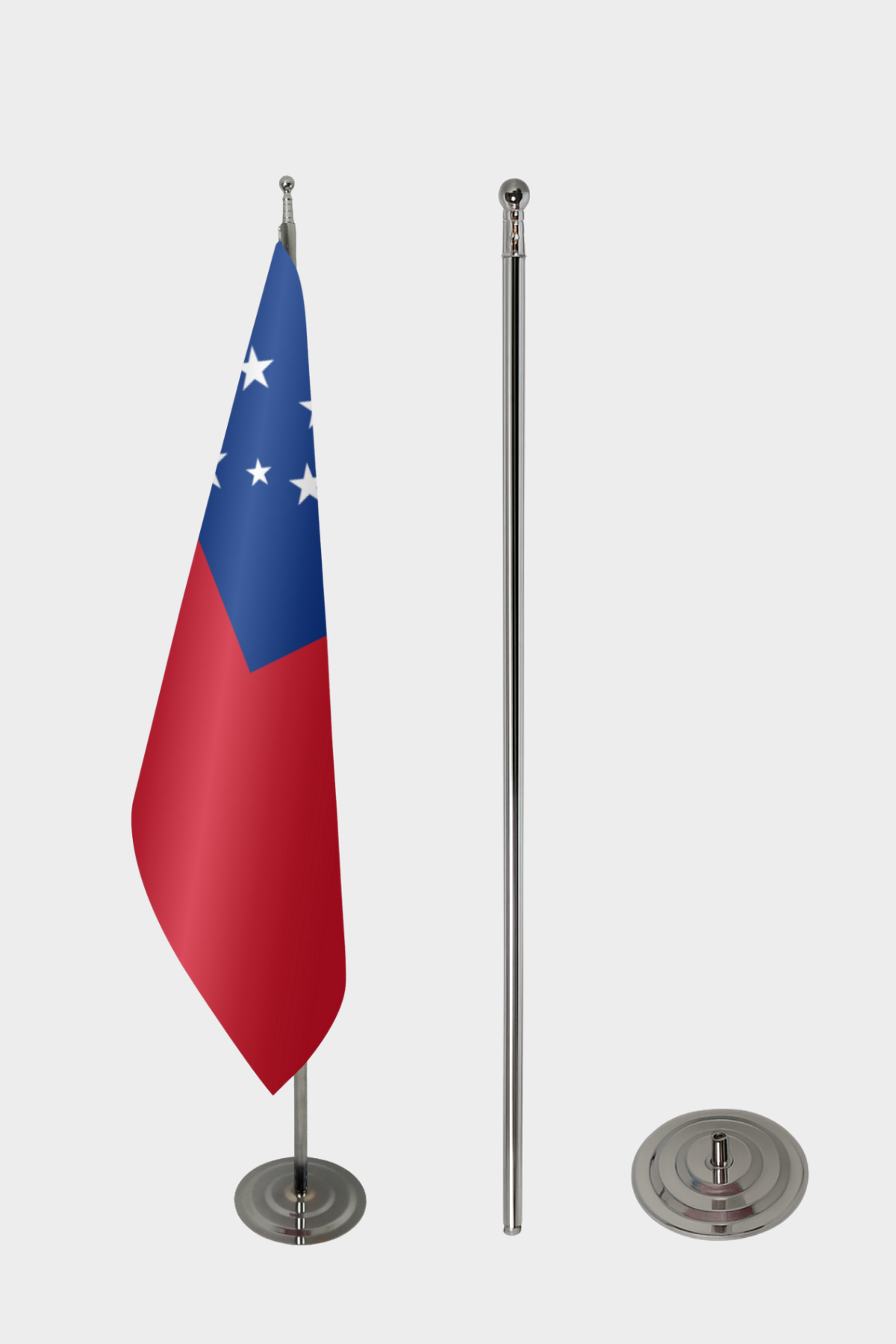 Samoa Makam Bayrağı Seti yakın çekim
