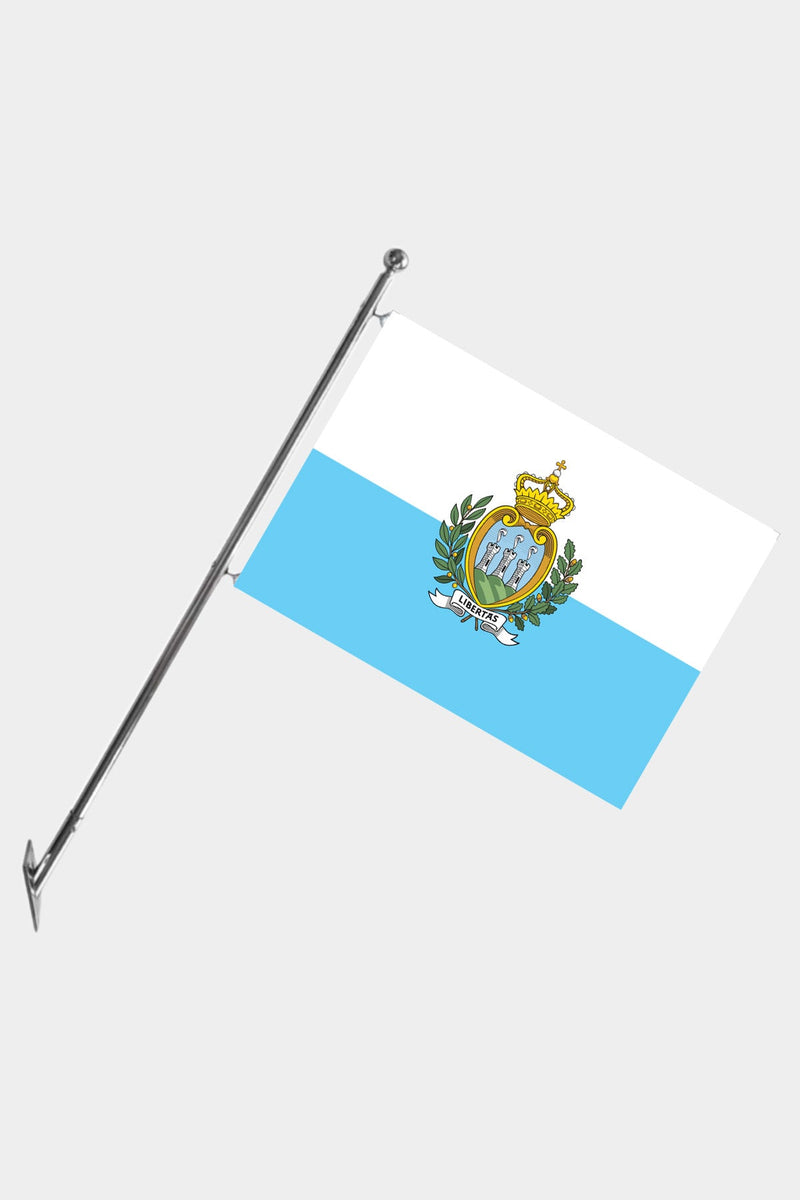 San Marino Teleskopik Duvar Bayrağı Seti