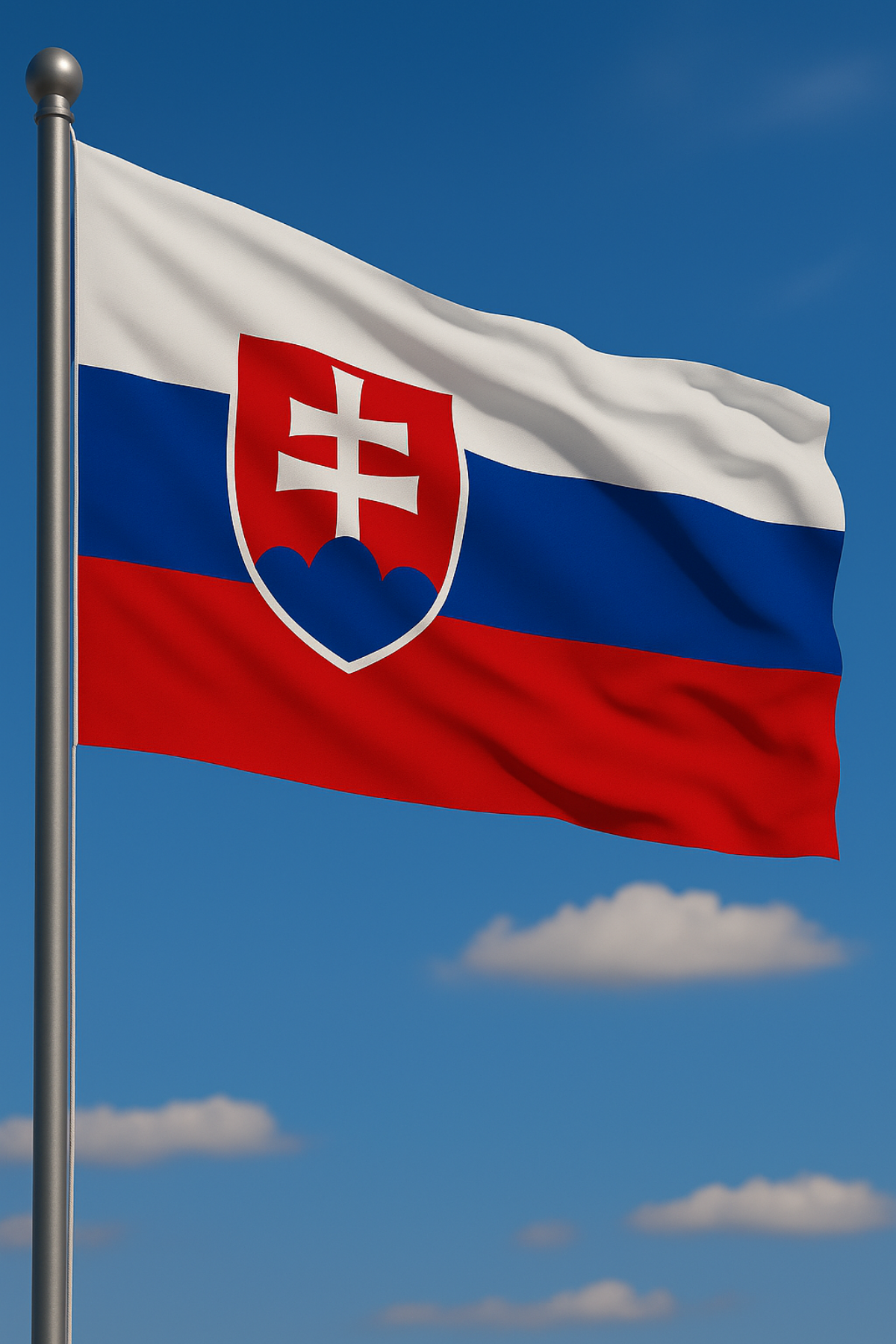 Slovakya Bayrağı detay görünümü