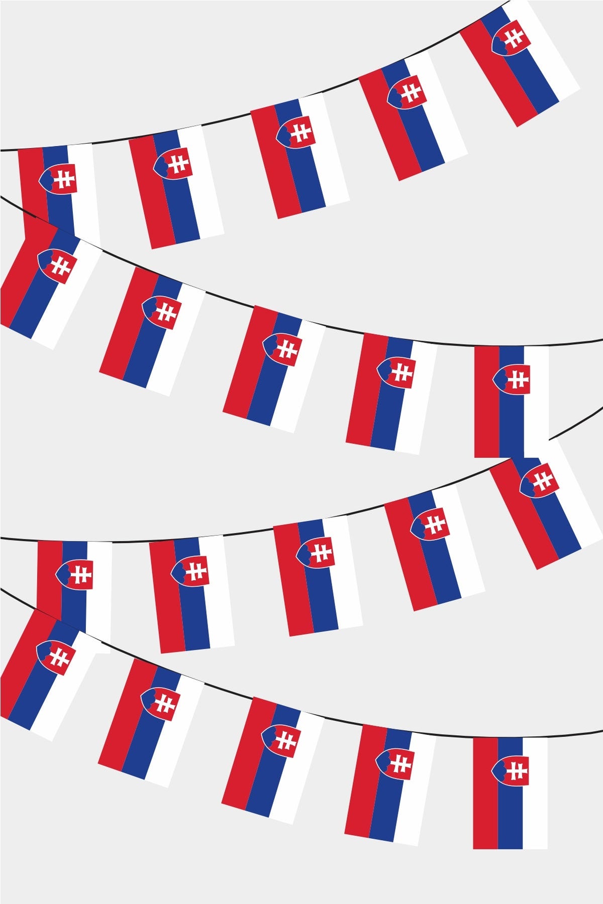 Slovakya Dikdörtgen Süsleme Bayrak