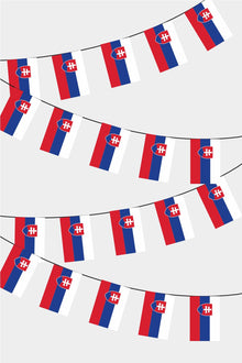 Slovakya Dikdörtgen Süsleme Bayrak