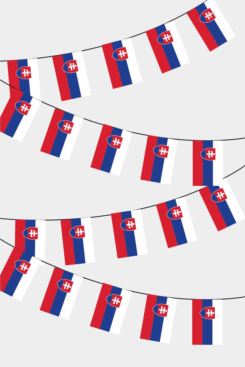 Slovakya Dikdörtgen Süsleme Bayrak