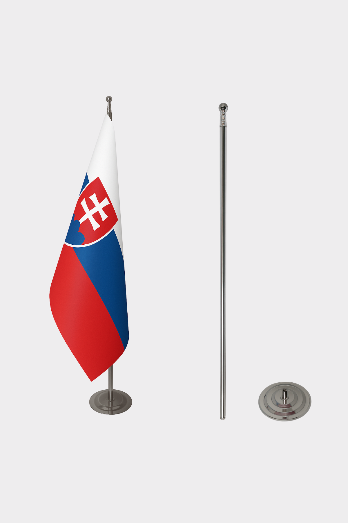 Slovakya Makam Bayrağı Seti yakın çekim