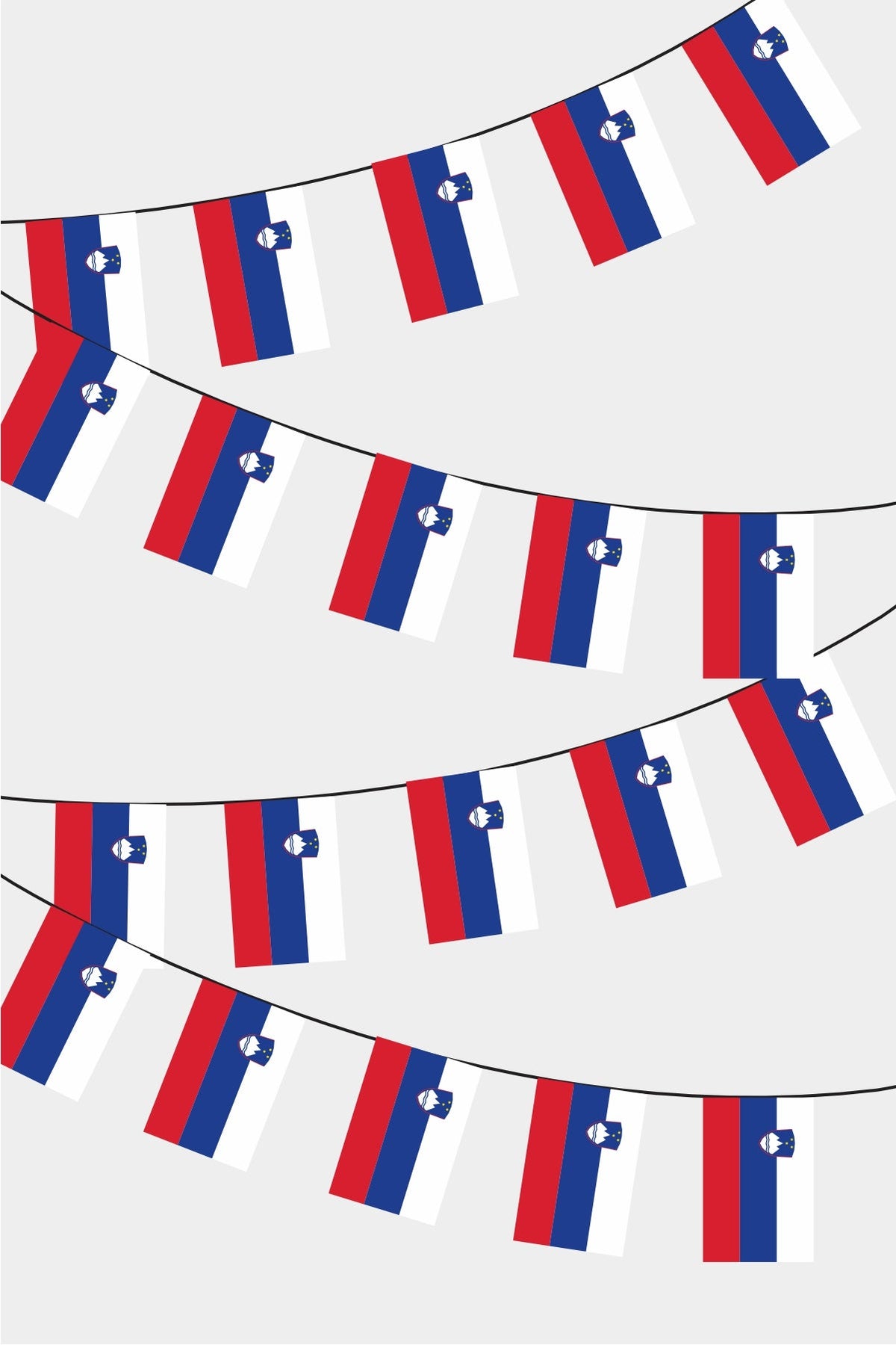 Slovenya Dikdörtgen Süsleme Bayrak