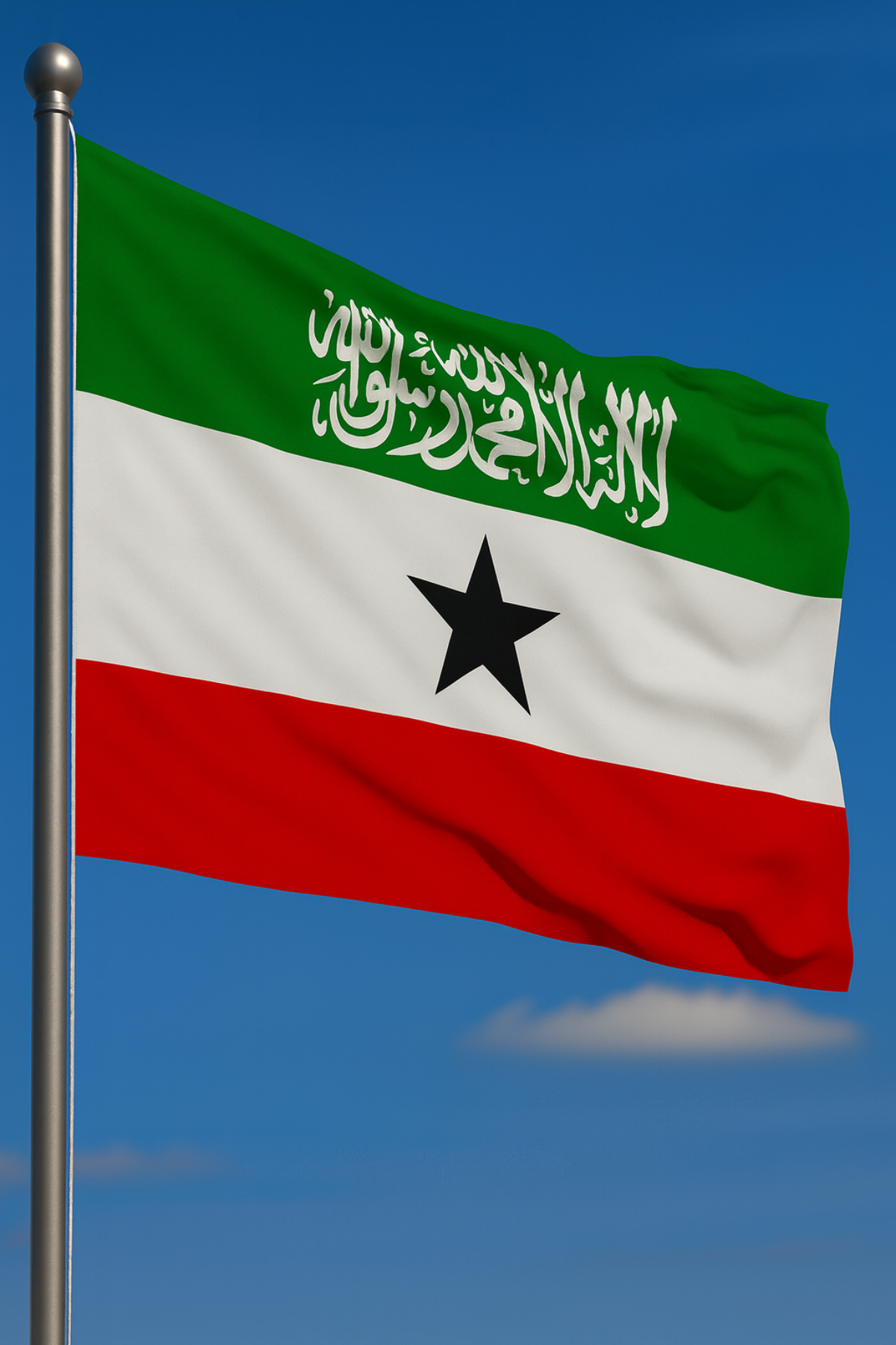 Somaliland Bayrağı yakın çekim