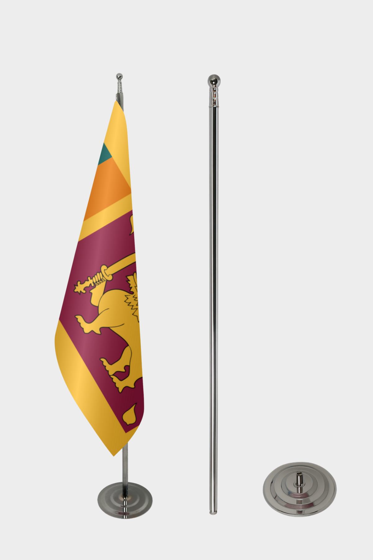 Sri Lanka Makam Bayrağı Seti yakın çekim