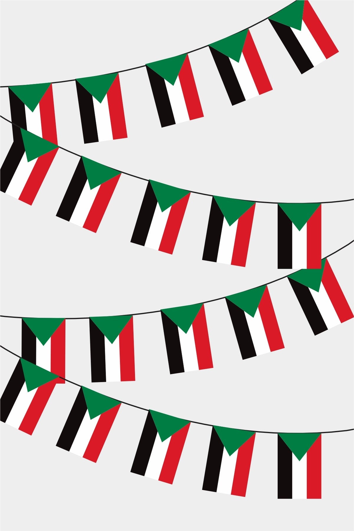 Sudan Dikdörtgen Süsleme Bayrak
