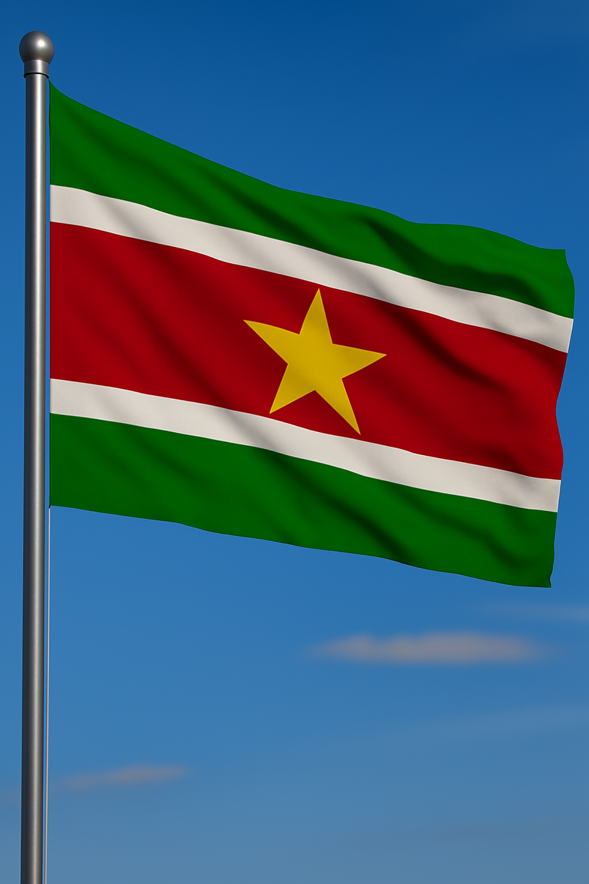 Surinam Bayrağı detay görünümü