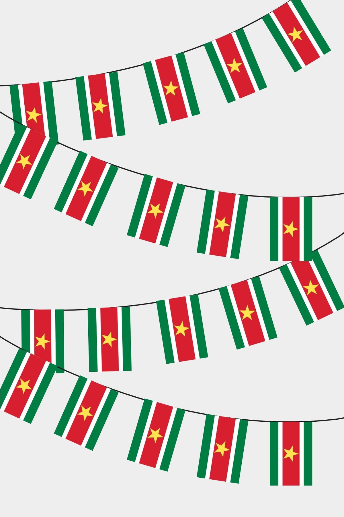 Surinam Dikdörtgen Süsleme Bayrak