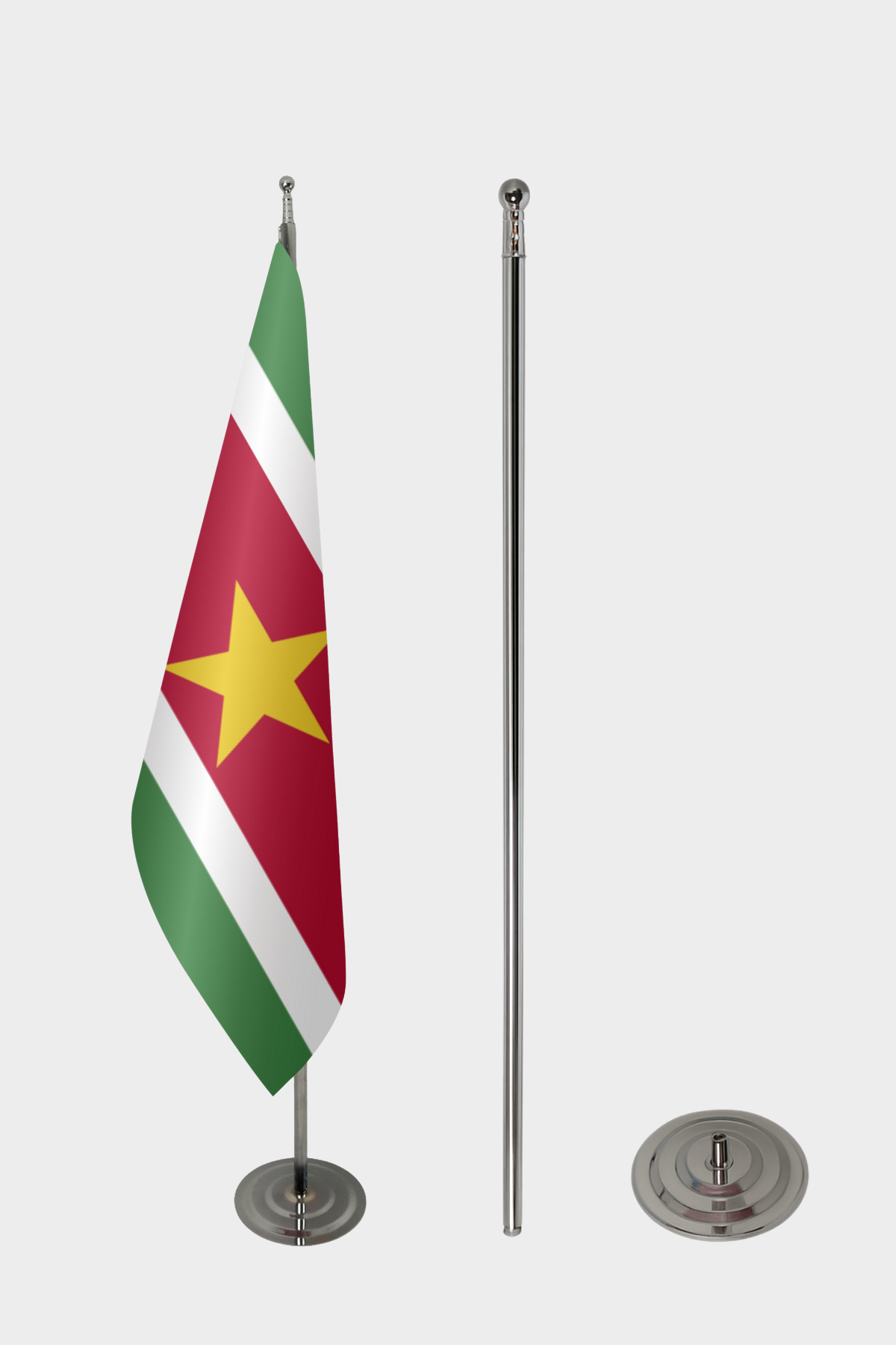 Surinam Makam Bayrağı Seti yakın çekim