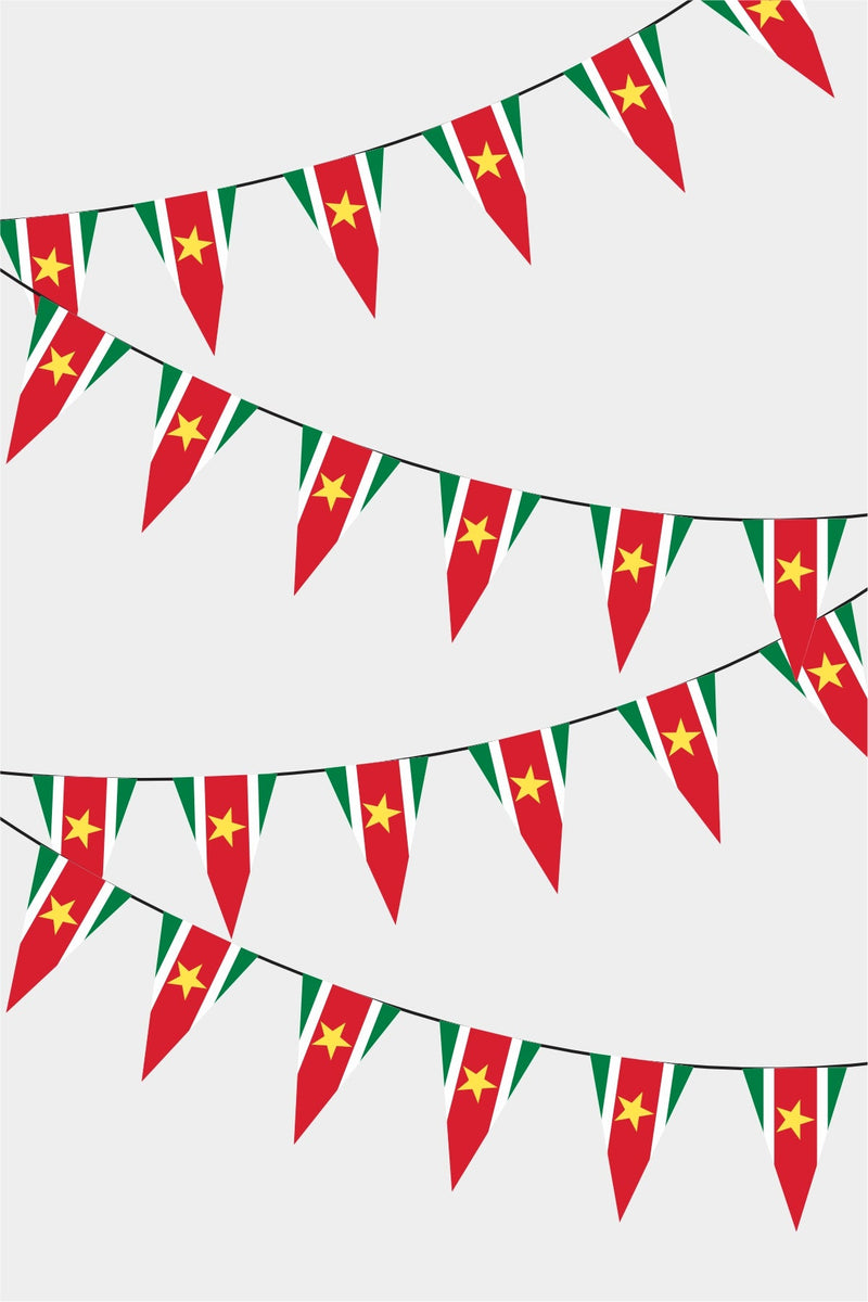 Surinam Üçgen Süsleme Bayrak