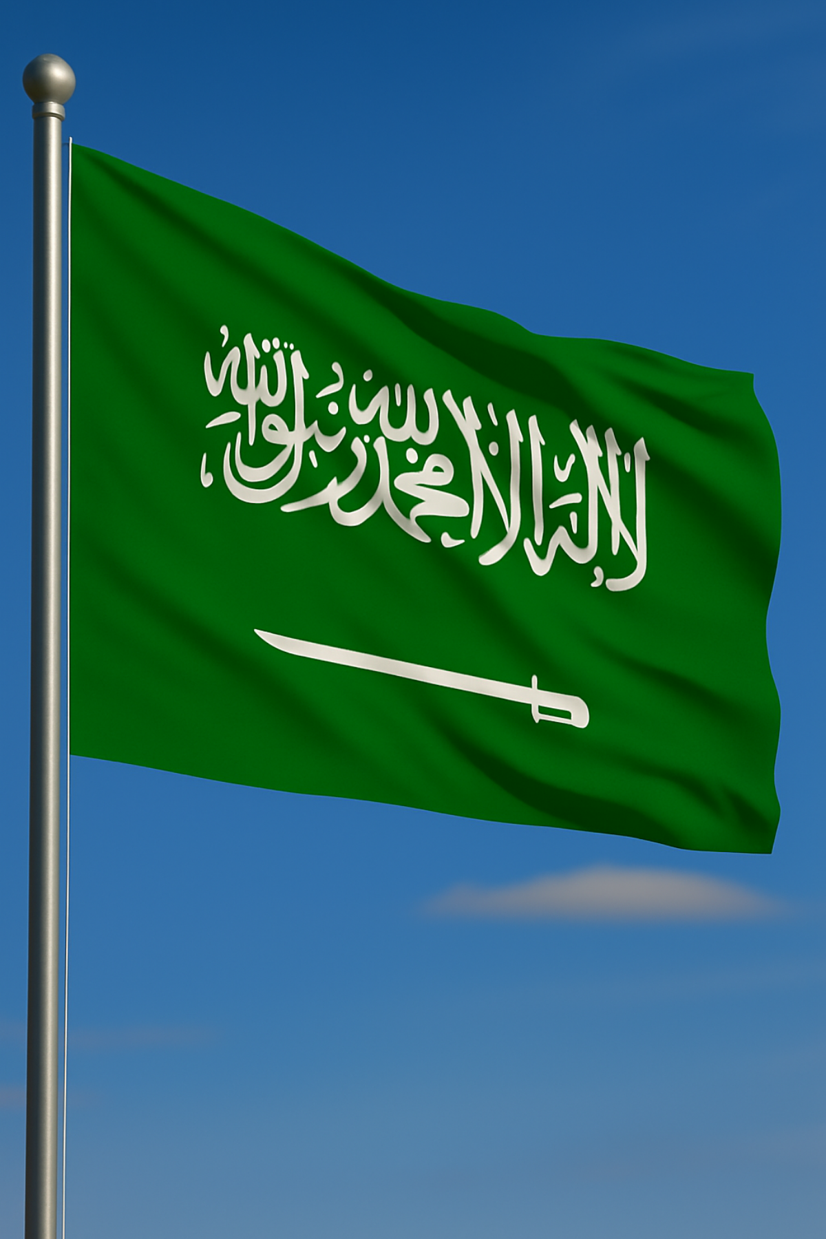 Suudi Arabistan Bayrağı detay görünümü