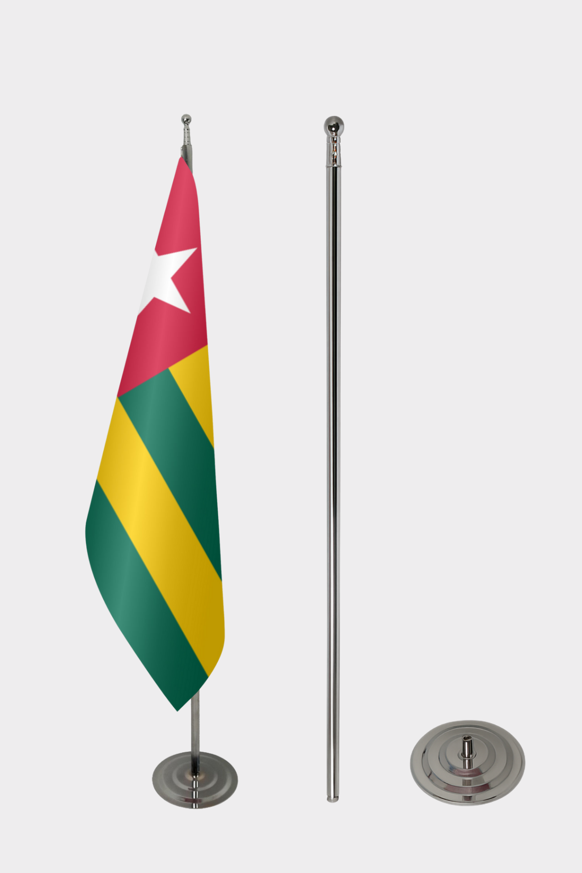 Togo Makam Bayrağı Seti yakın çekim
