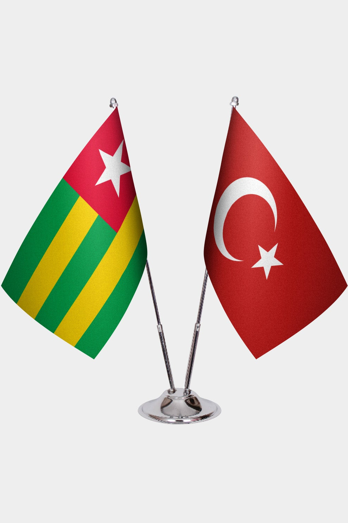 Togo ve Türkiye İkili Masa Bayrağı Seti