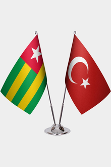 Togo ve Türkiye İkili Masa Bayrağı Seti