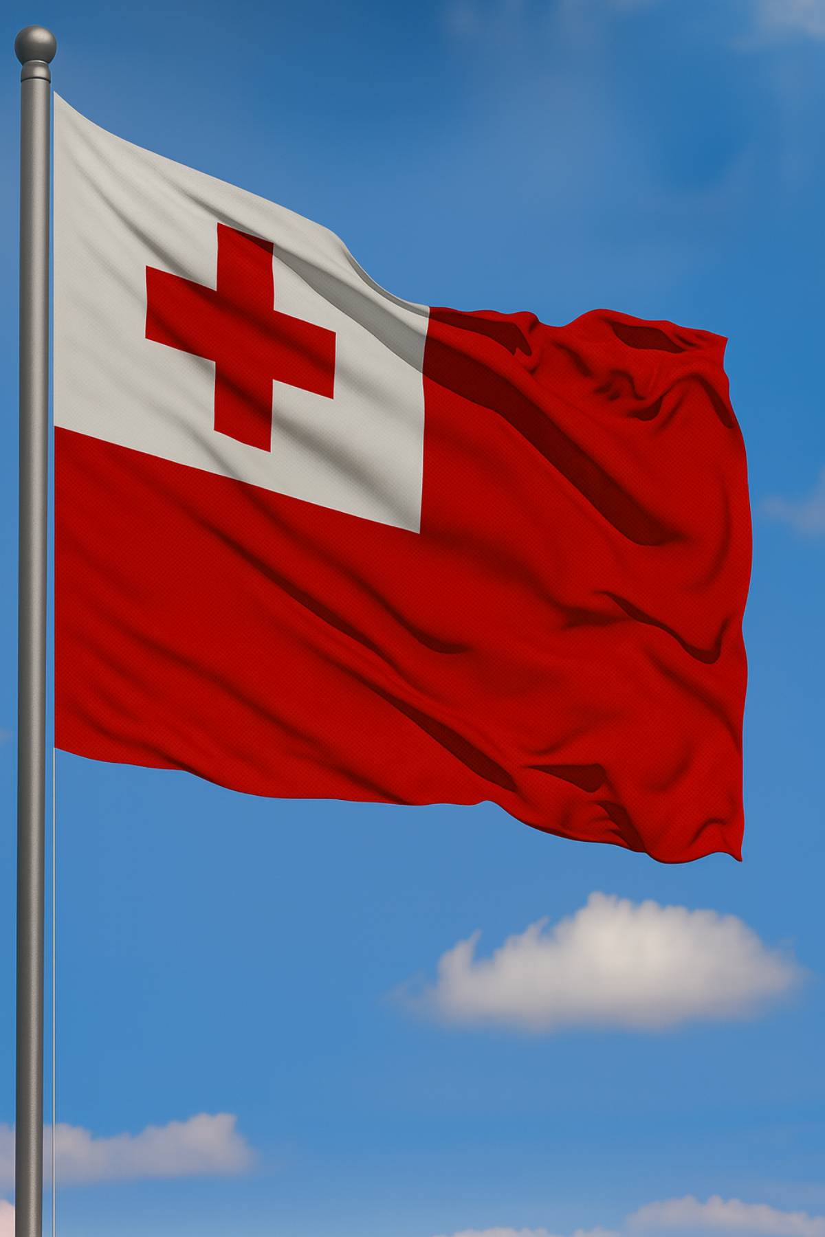 Tonga Bayrağı yakın çekim