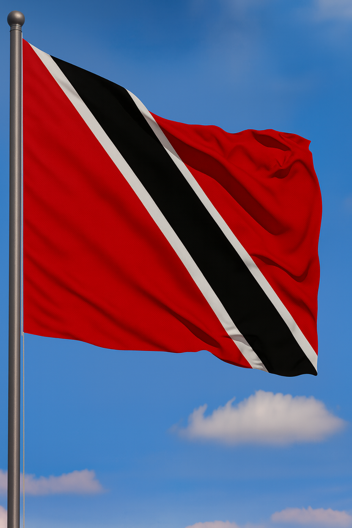 Trinidad ve Tobago Bayrağı yakın çekim